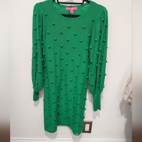 Lilly Pulitzer Green Pom Pom dress - Picture 2 of 5